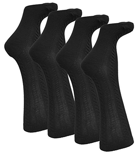 Hue Womens Cable knit Boot Socks 2-Pack One Size (Black-Black)