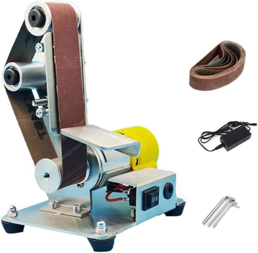Desktop Mini Electric Abrasive Belt Sandpaper Polishing Machine DIY Angle Grinder
