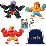 Heroes of Goo Jit Zu - 3 Pack of Super Stretchy Action Figures - Blazagon, Scorpius, Sahario by Simple Joy Toys