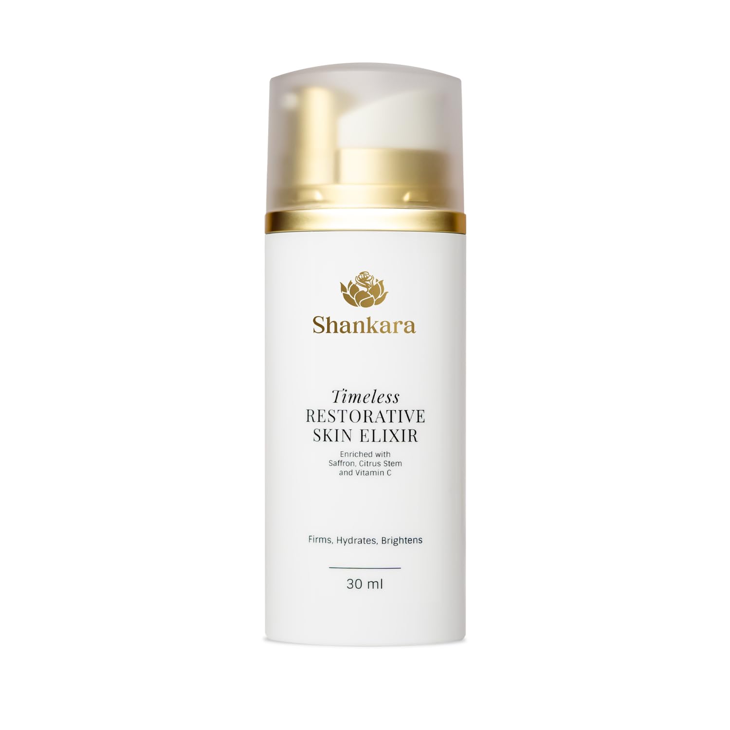 Shankara Timeless Restorative Skin Elixir 30ml | Vitamin C, Red Gold Saffron & Active Citrus Stem Cells