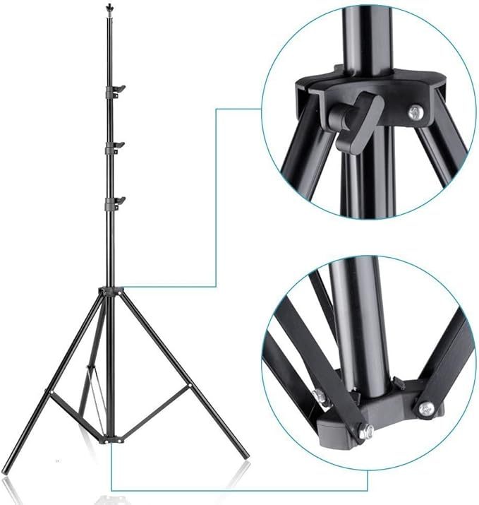 Kit soporte fondo fotográfico ajustable 10x8.5 pies con bolsa miniatura 4