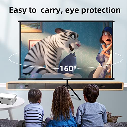lejiada 60 Inch Portable Projector Screen with Tripod Stand, Compact Mobile Projection Screen for Small Spaces, Height Adjustable and Wrinkle-Free for Indoor Outdoor Camping and Office Use by lejiada - Image 5