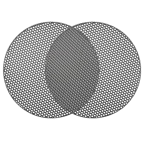 ACROPIX ユニバーサル2.5"スピーカーグリルメッシュ オーディオサブウーファー用 65x4mm フレームなし ブラッ ク - 2個セット