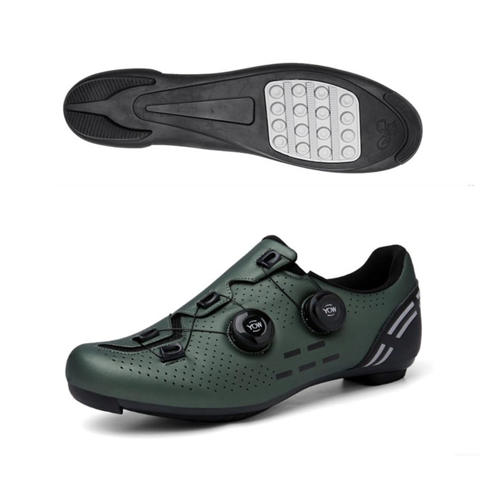 Mateju Zapatillas Ciclismo Hombre y Mujer, Adulto Zapatillas de Ciclismo Suela de GomaRespirables Antideslizantes, Exterior Zapatillas de Ciclismo Unisex Sin Sistema Sloqueo