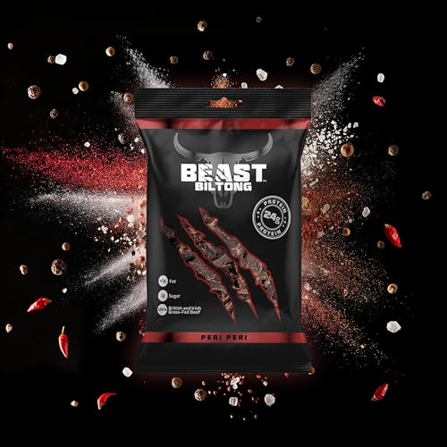 Beast Pharm | Biltong Beef Snacks 12 Pack, 24G Protein Per 40G Bag, 4 Assorted Flavours - 10