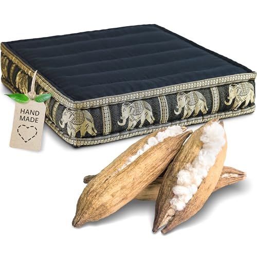 livasia Sitzkissen Boden Thaiseide - 50x50x10cm - Bodenkissen...