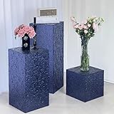 Vitrina acrílica con base hueca, 30 x 30 x 100 cm, perfecta para mesas de buffet, eventos de catering, postres, coleccionables, elevadores de cubos acrílicos negros.