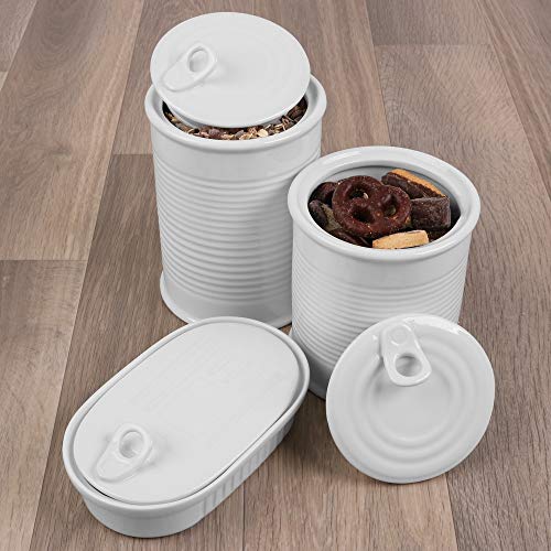 Holst Porzellan SL SET 3 Vorratsdosen-Set/Lagerdosen Konserve 3-tlg, Porzellan, weiß