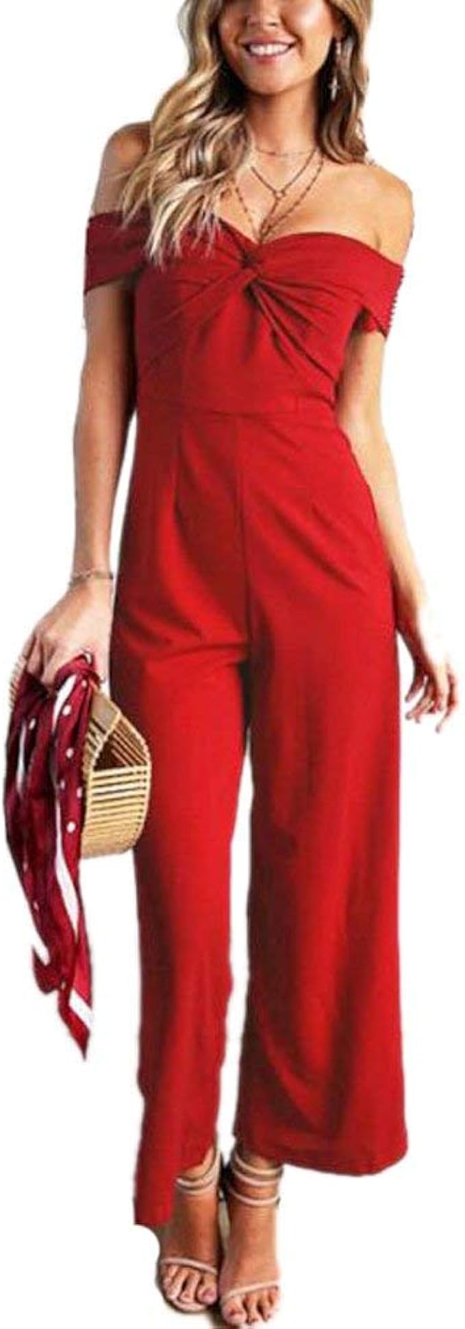 Jumpsuit Donna Estivi Lunghi Casual Eleganti Casual Monocromo Tutine