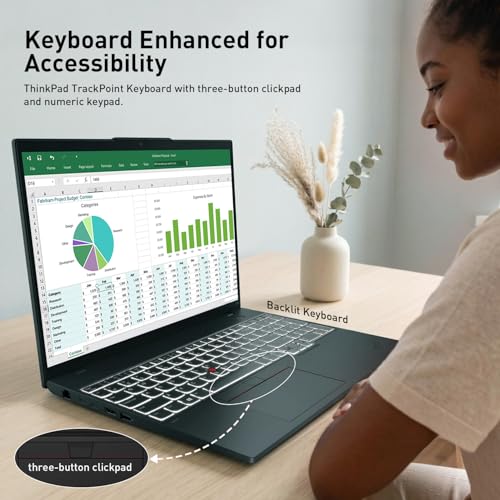 Image of Lenovo ThinkPad L16 Gen 2 Business AI Laptop, 16 inch FHD+, Intel Core Ultra 7 255U, Customized 16GB-64GB DDR5, 512GB-4TB SSD, HDMI, Fingerprint, Backlit, Wi-Fi 6E, Long Battery Life, Windows 11 Pro