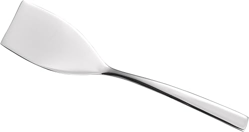 IMEEA Espátula pequeña de 9.3 pulgadas, mini espátula de acero inoxidable 18/10, espátula plana para sartenes de hierro fundido