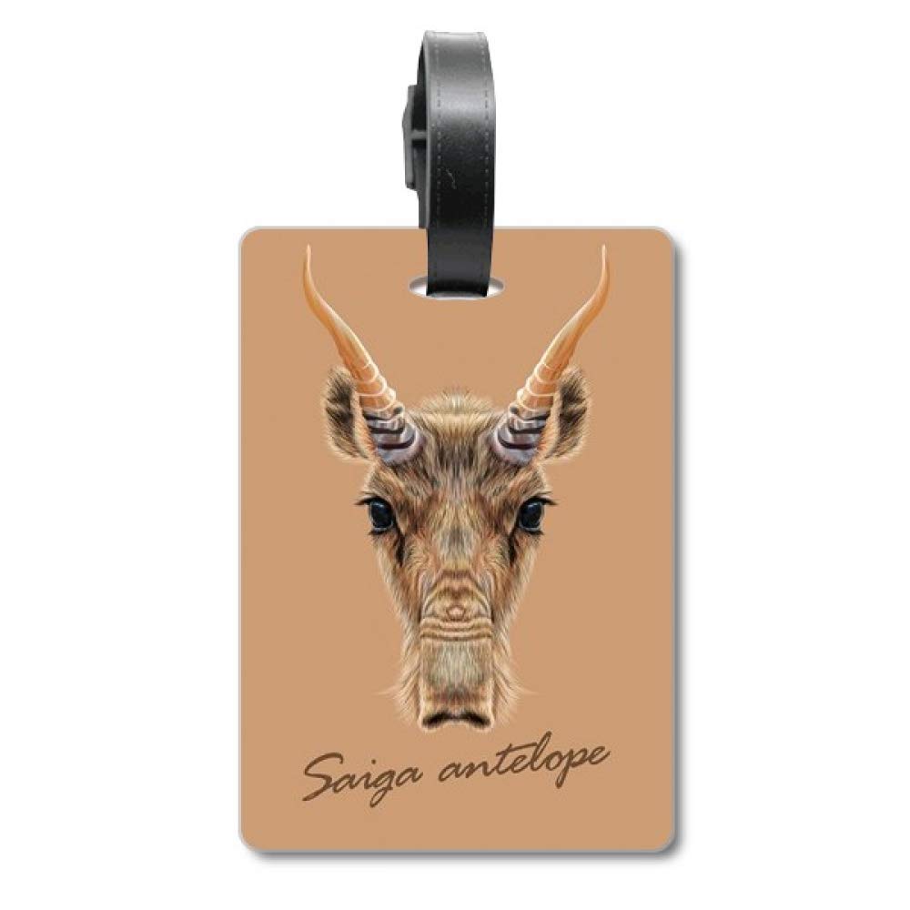 Étiquette de valise saiga marron pour identification de bagage - 5