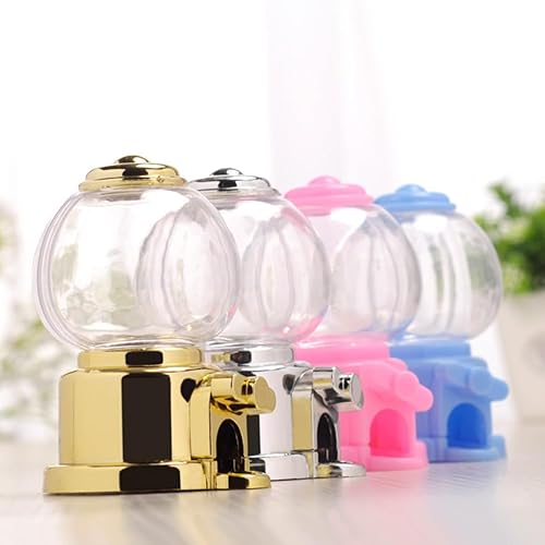 Miniatura 7 de STOBOK Máquina de dulces, 6 máquinas giratorias para atrapar dulces, mini máquina creativa de chicles dispensadora de dulces, caja de dulces para