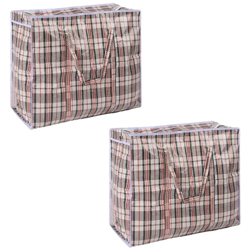 OHS Reusable Laundry Large Bag Grey Check
