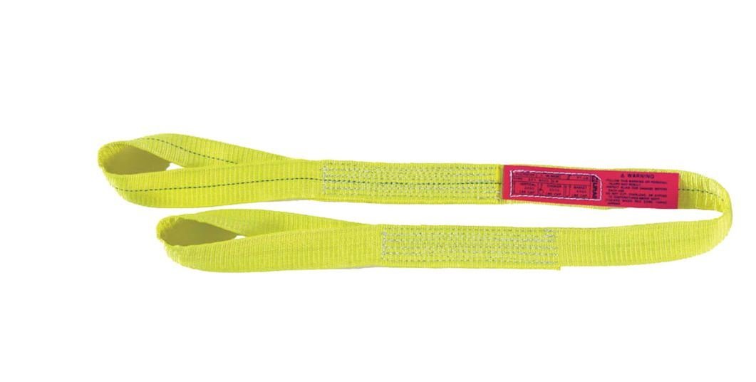 Lift-All Web Sling, Type 4, Polyester, 4inW, 20 ft.L, Yellow