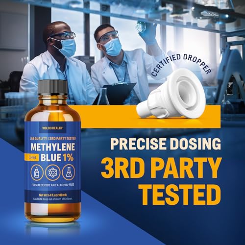 Image of Methyl Blue 1% Pharmaceutical Quality Pipette 100ml - Formaldehyde Free, Alcohol Free, Light Protected, Laboratory Purity
