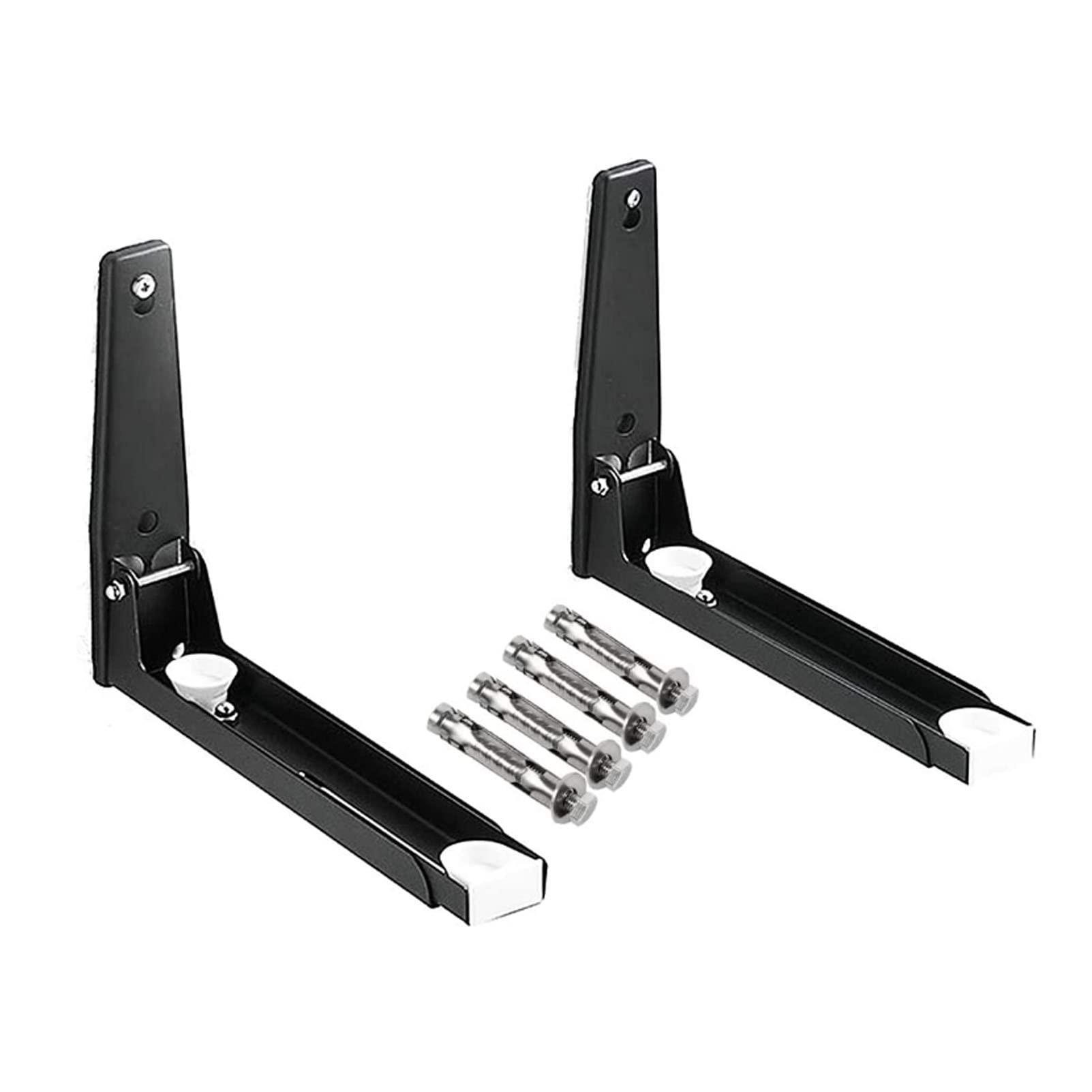 Support de rangement pour micro-ondes premium - Fixation murale inox durable 2 pièces