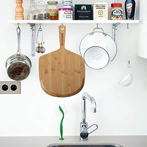 image for SEKAM Wood Pizza Peel - Wooden Pizza Paddle Spatula for Homemade Pizza