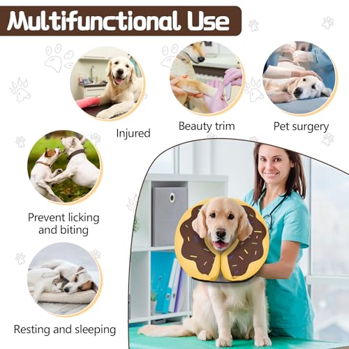 Image of MIDOG Inflatable Dog Cone, Donut Recovery Collar After Surgery, Small