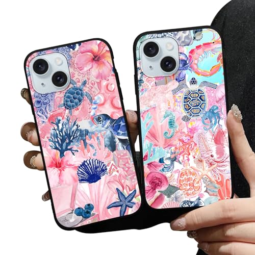 Coque iPhone 15 esthétique lot de 2 le cadeau idéal pour fille en silicone souple