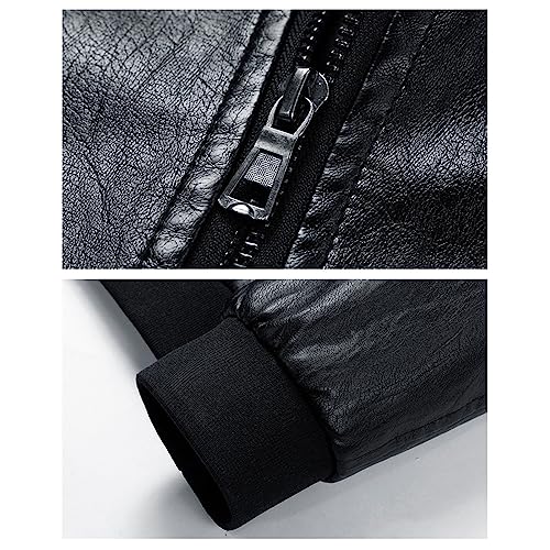 Chaqueta hombre oversized cuero sintético negra miniatura 5