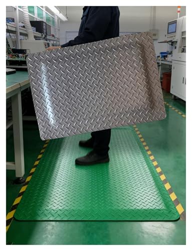 1 Meter Long Static-Dissipating Floor Mat,Anti-fatigue Workshop Mat,Cushioning Standing Pad for Kitchens Labs Garages(Gray,50x100 cm)
