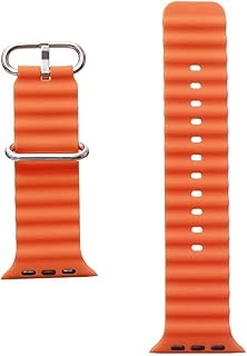استك للساعات الذكية مقاس 42-44-45-49 ملم الترا - برتقالي, مطاط، للبالغين من الجنسين