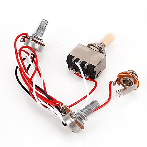 Interrupteur à bascule 3 voies + potentiomètres 500 K + faisceau de câblage pour guitare Humbucker LP 2 - Les Beatles, Paul McCartney, John Lennon, RIngo Starr, George Harrison Interrupteur à bascule 3 voies + potentiomètres 500 K + faisceau de câblage pour guitare Humbucker LP 2 – Image 8