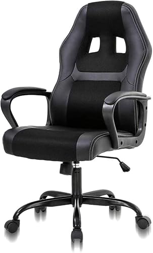 Silla de oficina para videojuegos, silla de juegos de carreras, ergonómica para juegos de PC, silla de videojuegos de oficina resistente, silla de