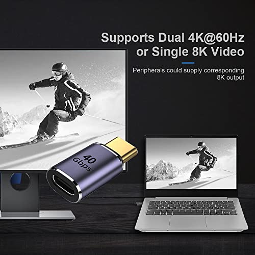 Conector USB4 Tipo C Macho a Hembra 40Gbps 100W miniatura 6
