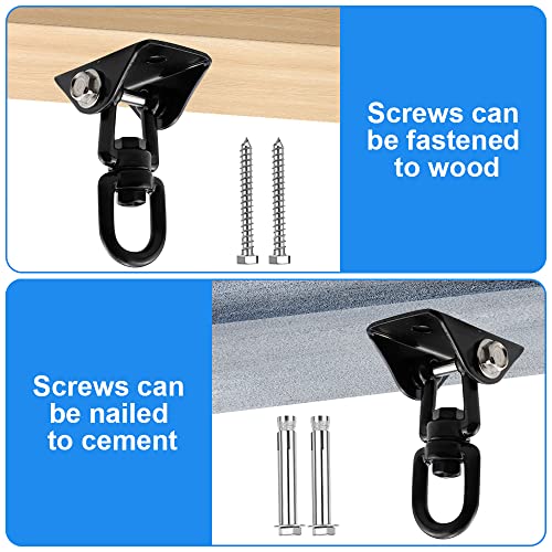 MOERAE Deckenhaken Hängesessel, Edelstahl Deckenhaken 450KG Tragekraft, Deckenhaken Schwerlast mit Schraube, Schaukel Hängematte Deckenhalterung Befestigung für für Hängesessel Hängematte Boxsack – Bild 6