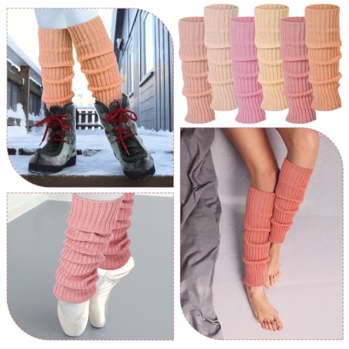 Image of Sintege 6 Pairs Leg Warmers for Girls Women | Kawaii Japanese Style Design, Soft Knitted Slouchy Boot Socks, Cute School Outfits Accessory for Girls, Lolita Costume