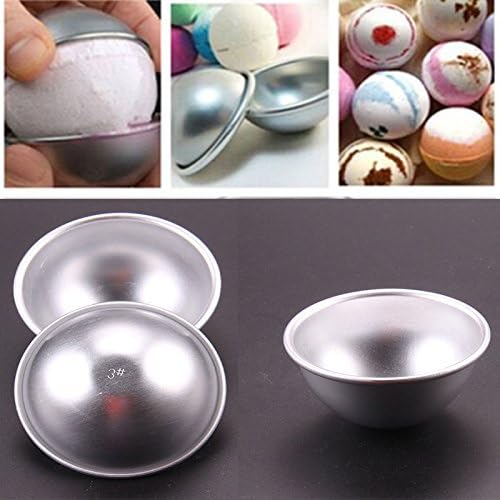 WFPLUS 207Pcs Bath Bomb Kit Including 200 Pieces 6 x 6 Inch Shrink Wrap Bags, 6 Pieces 3 Set 3 Size DIY Metal Bath Bomb Molds, Mini Heat Sealer for Bath Bombs, Handmade Soaps and DIY Crafts