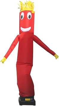 10ft Inflatable Tube Man, Wacky Waving Inflatable Tube Guy for Advertising Party Christmas Decoration, 10ft X 13inch, Red