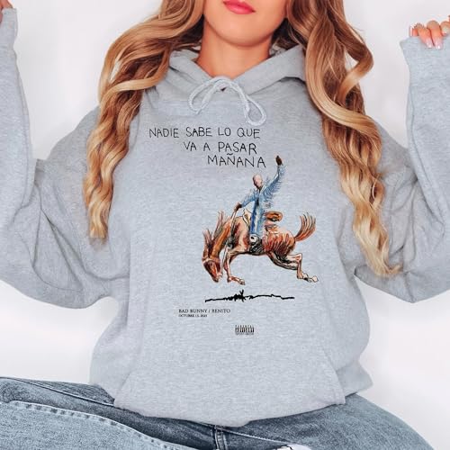 Nadie Sabe Lo Que Va A Pasar Mañana Shirt New Album 2023 Rap Hip Hop Reggaeton 2024 Tour Merch T-Shirt Black3