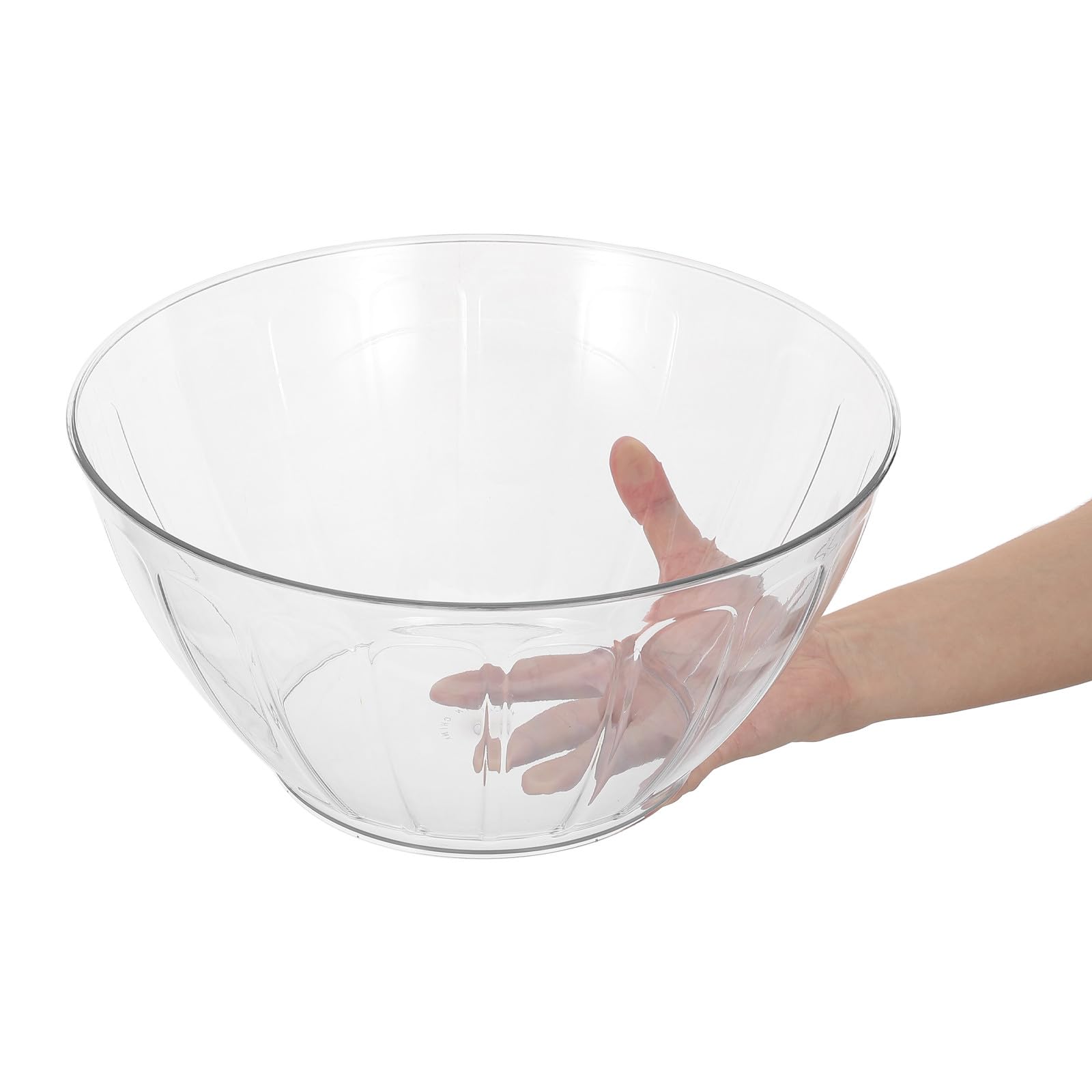 Große Bowle aus Kunststoff: 31 cm (12,2 Zoll) – Servierschale für Cocktails, Sangria und Limonade – Transparente Getränkeauslage mit offenem Deckel – Partyschale für Feiertage, Buffets,