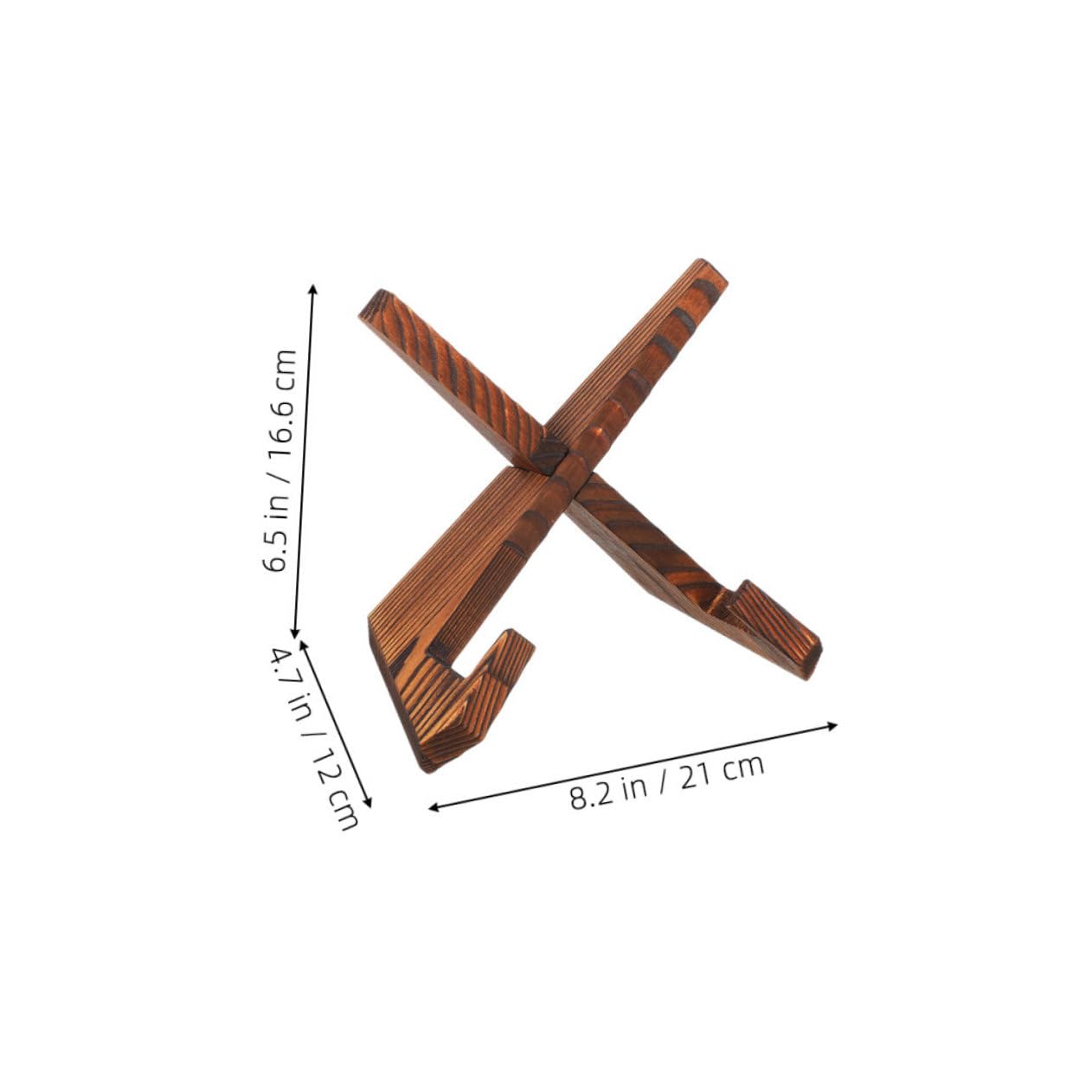 INOOMP 2pcs Wooden Recipe Book Stand Cookbook Holder for Kitchen Study Stable Display Stand for Easy Reading Cooking Minimalist Design Space Saving Convenient Use