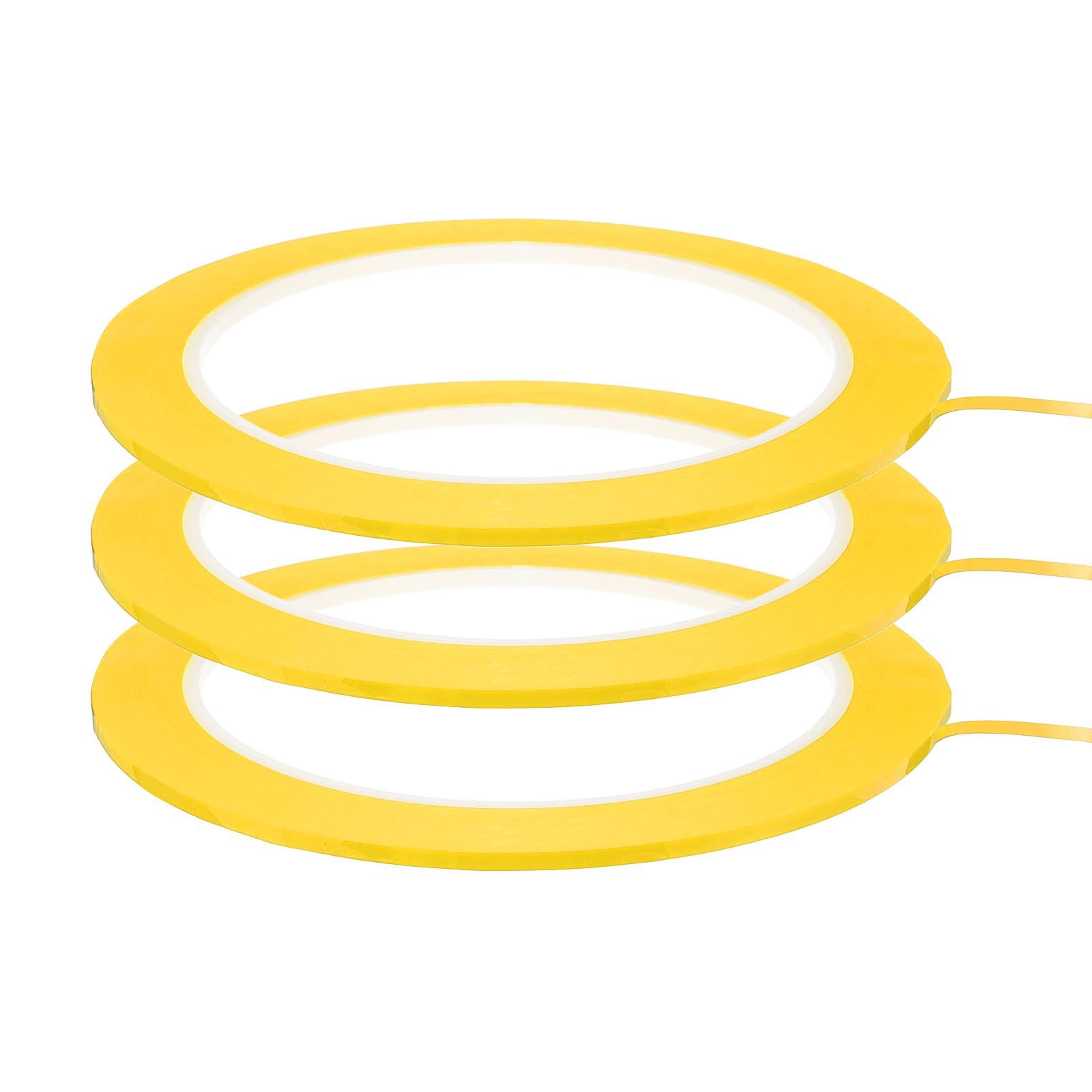 TA-VIGOR Whiteboard Tape 2mm x 66m Self Adhesive Yellow 3 Rolls