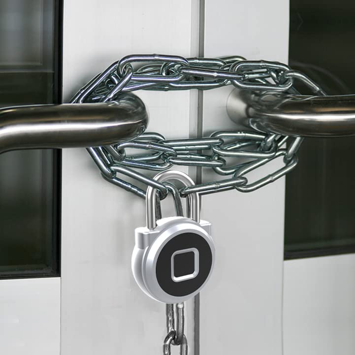 Cadenas Intelligent Empreinte Digitale Et App - Déverrouillage Par Code, Empreinte Ou Application - Pour Casier, Porte, Vélo