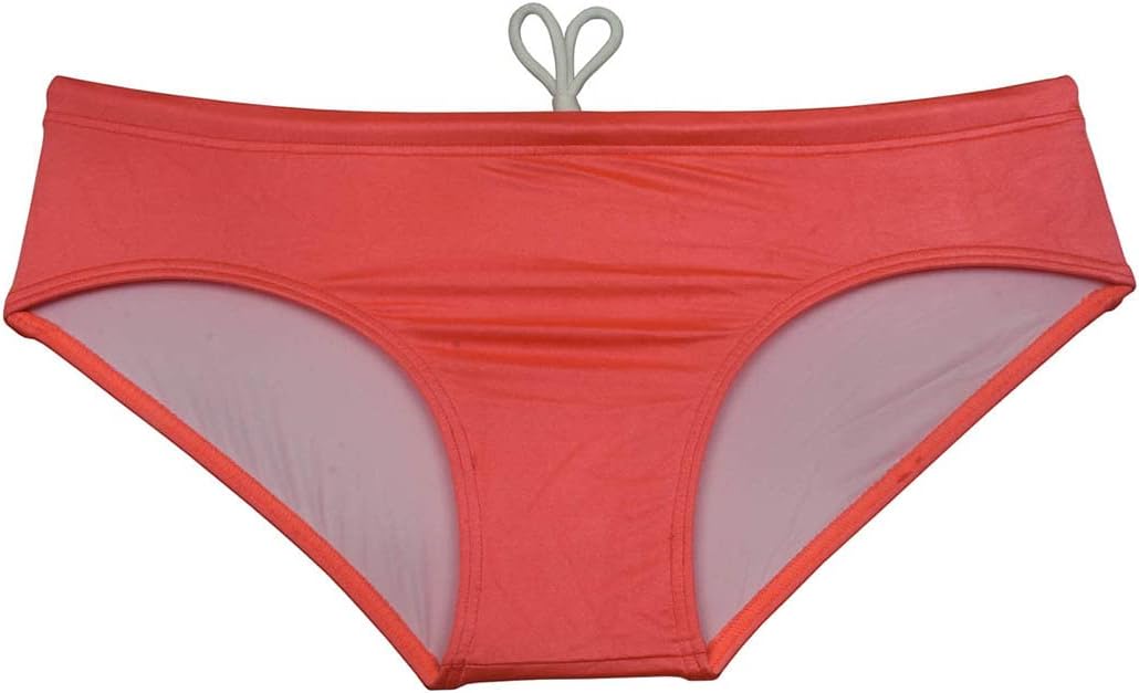 Men's Swimwear Solid Swim Briefs Elastic & Drawstring Swimsuit Ice Silk Lining Board Briefs