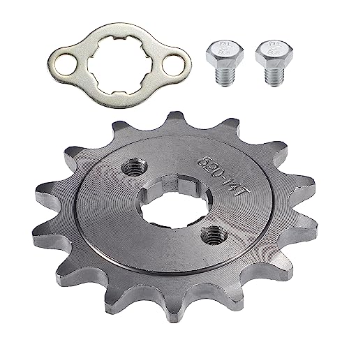 QUARKZMAN Piñón Delantero 520 14 Dientes 20Mm Id 1 Juego Para Motocicleta