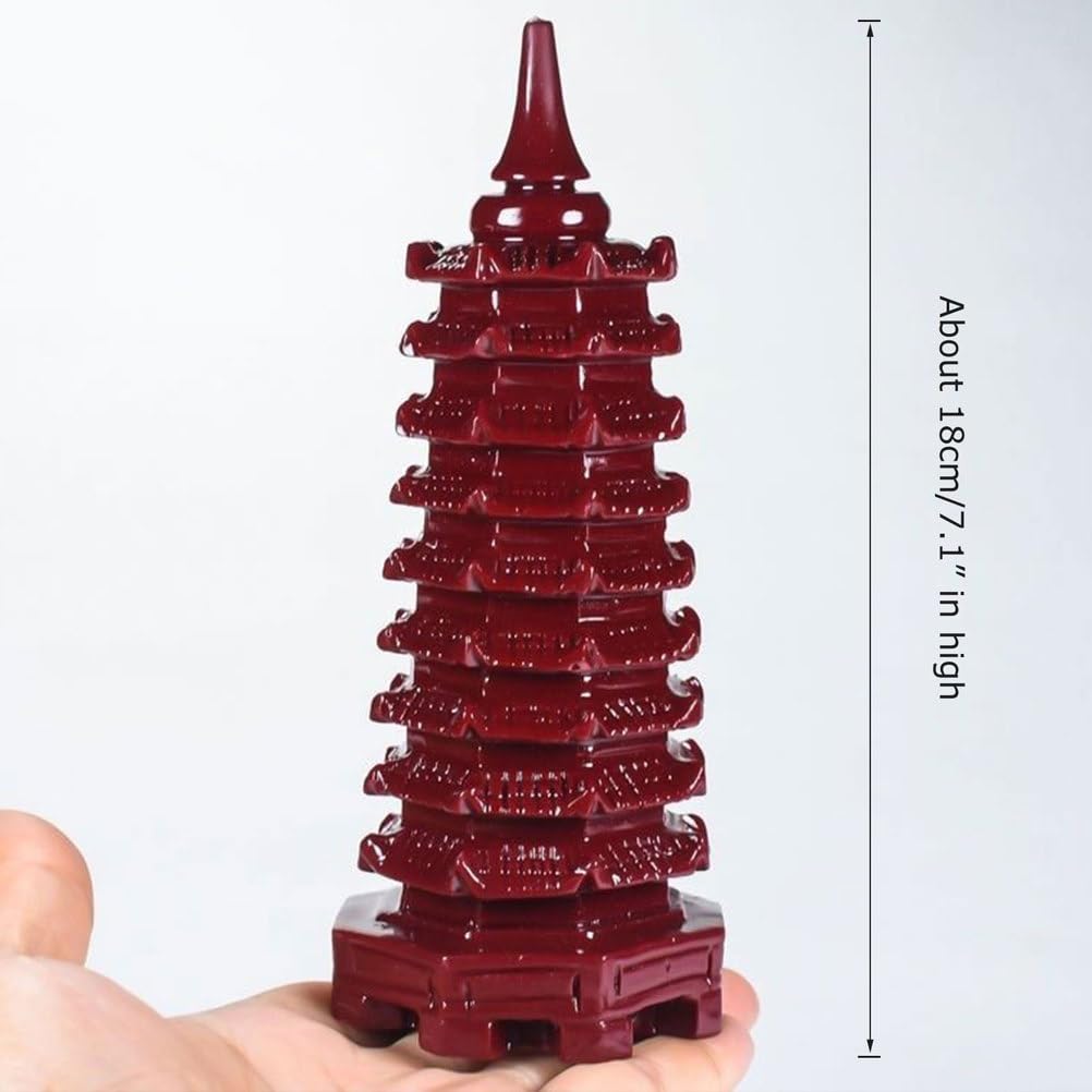 9-poziomowy posąg pagody Wenchang Tower z czerwonego cynobru