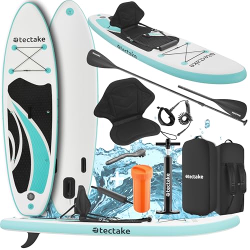 tectake® Stand Up Paddle Board, SUP aufblasbar, Standup, SUB mit Pumpe,...