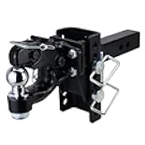 Shocker XR Adjustable Pintle & Ball Combo Hitch, Fits 2