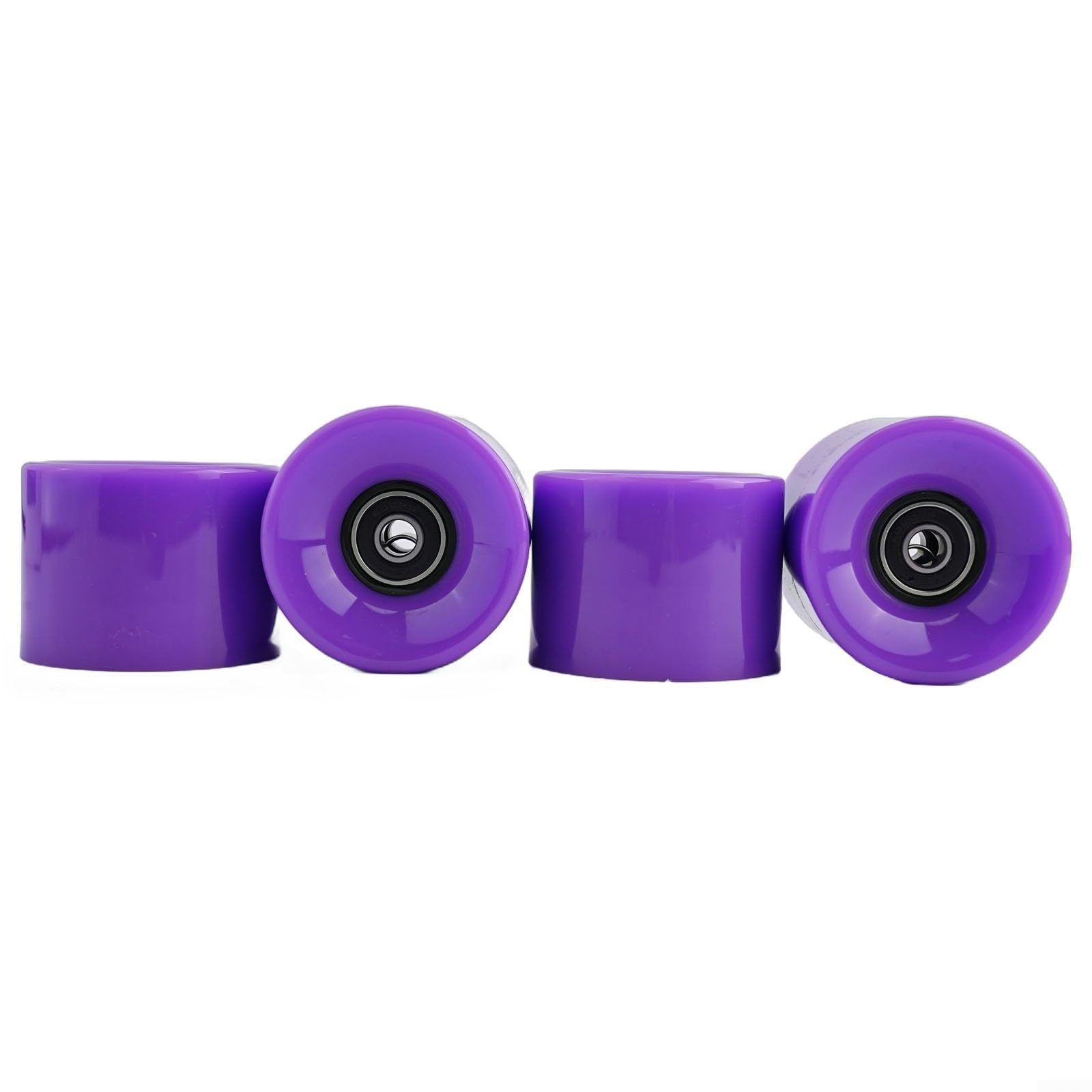 Set di 4 ruote per skateboard 60x45mm 78A con cuscinetti ABEC9 per skate di strada e longboard (viola)