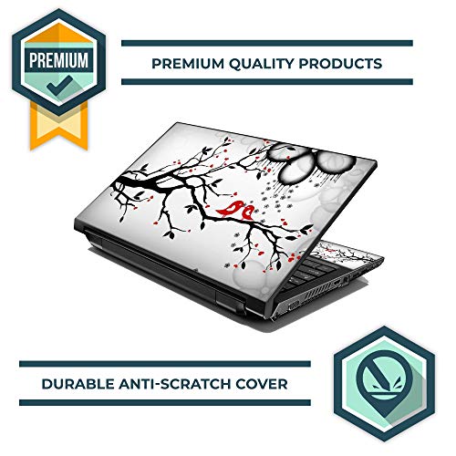 Image of LSS 17 17.3 Inches Laptop Notebook Skin Sticker with 2 Wrist Pads - Reusable Cover Protector Vinyl Sticker Cover Decal Fits 17 inch - 19 inch HP Asus Acer Samsung - Lady Bug Pattern