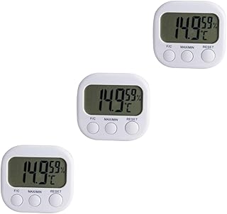 3pcs Digital -Hygrometer Must Haves Home Gadgets Home and Kitchen Teacher Indoor Reptile Thermometer Digital Temperature Meters Electronic Component White Measurer Aquarium