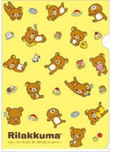 San-X Rilakkuma Korilakkuma plastic clear folder A4 Yellow Pattern design