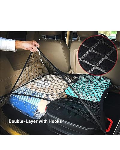 Filet de rangement coffre voiture nylon pour bloquer les objets mobiles et instables - 4
