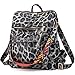 ZOCILOR Women's Fashion Backpack Purse Multipurpose Design Convertible Satchel Handbags and Shoulder Bag PU Leather Travel bag (Grey Leopard)